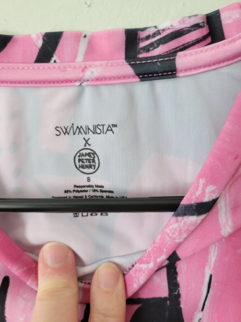Swiminista Swim Rashguard Men's L Good Vibes Surf Shirt X James Peter Henry NWT - Picture 3 of 5
